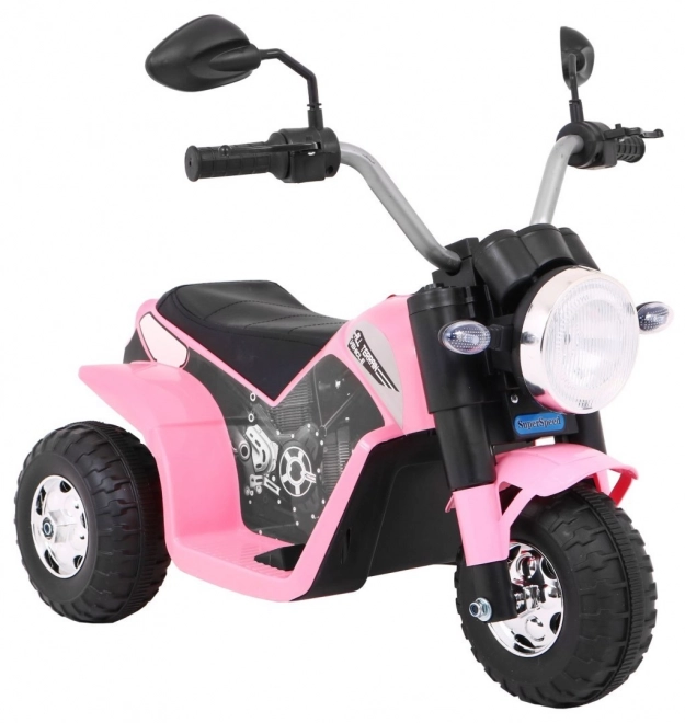 MiniBike für Kinder mit Akku - Rosa mit Sounds und LED-Lichtern