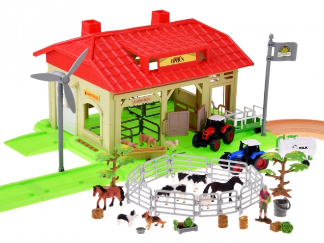 Mega Große Bauernhof Spielset mit Traktoren und Tieren