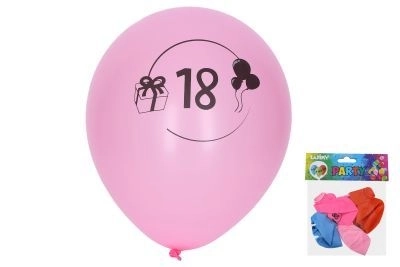 Bunte Luftballons Set mit Nummer 18