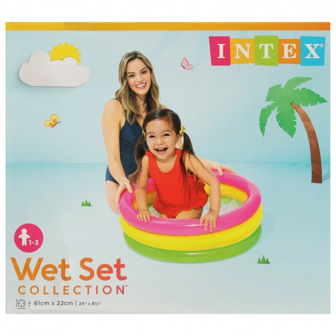 Aufblasbarer Regenbogen-Kinderpool von Intex