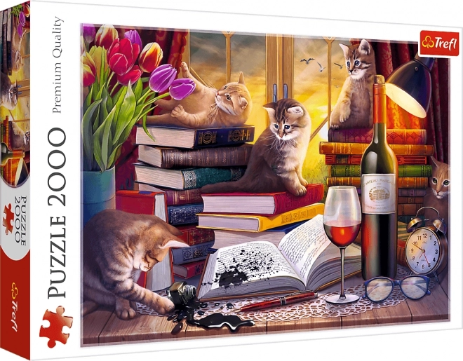 Puzzle Katzenabend 2000 Teile