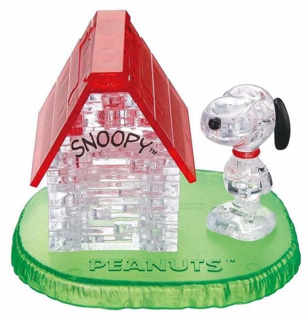 3D Kristallpuzzle Snoopy und Haus