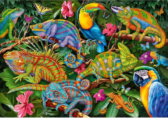 Puzzle Erstaunliche Chamäleons 2000 Teile