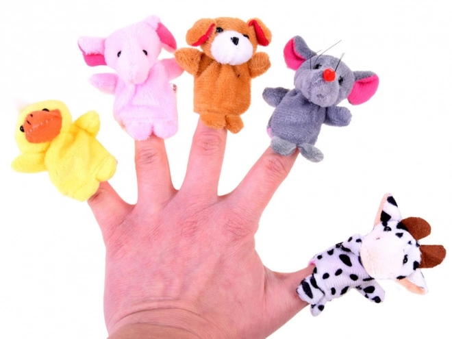 Plüsch-Fingerpuppen Tier-Set 10er Pack