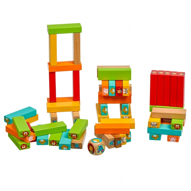 Lucy & Leo Holzspiel Jenga für Kinder - Errate das Tier!