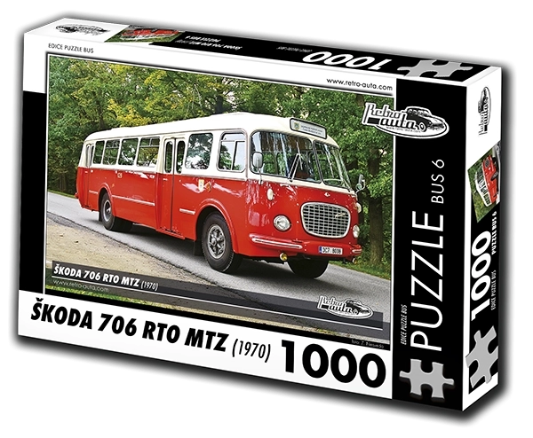 Retro-Puzzle Bus Škoda 706 RTO MTZ 1970 mit 1000 Teilen