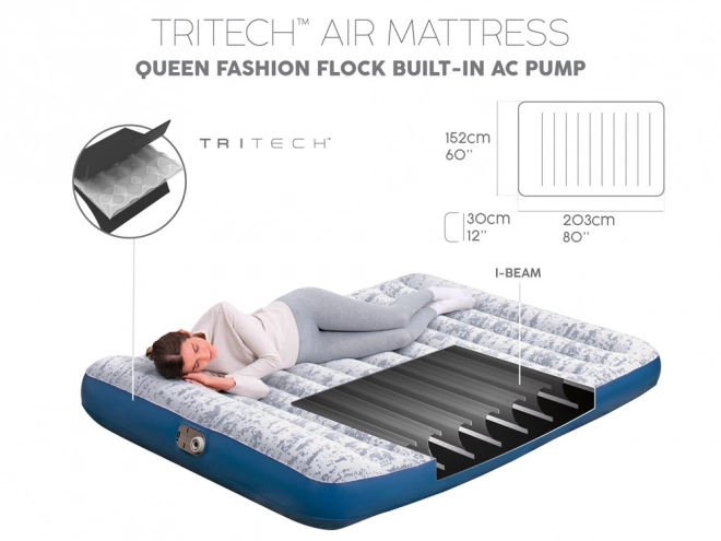Bestway Doppelmatratze Queen mit eingebauter Pumpe