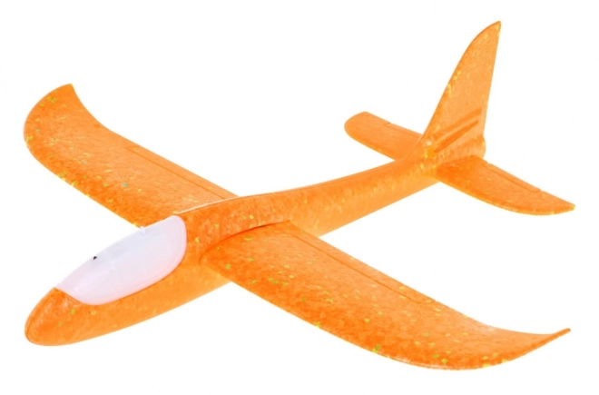 Styropor-Flugzeugmodell mit Licht für Kinder – orange