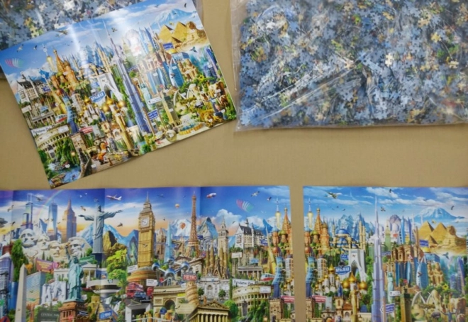 EDUCA Puzzle Die Welt herum 42000 Teile