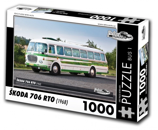 Retroautos Puzzle: Bus Škoda 706 RTO, 1000 Teile