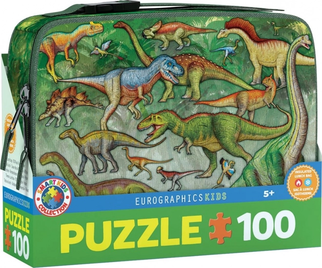 Eurographics Puzzle Dinosaurier mit Lunch-Box 100 Teile