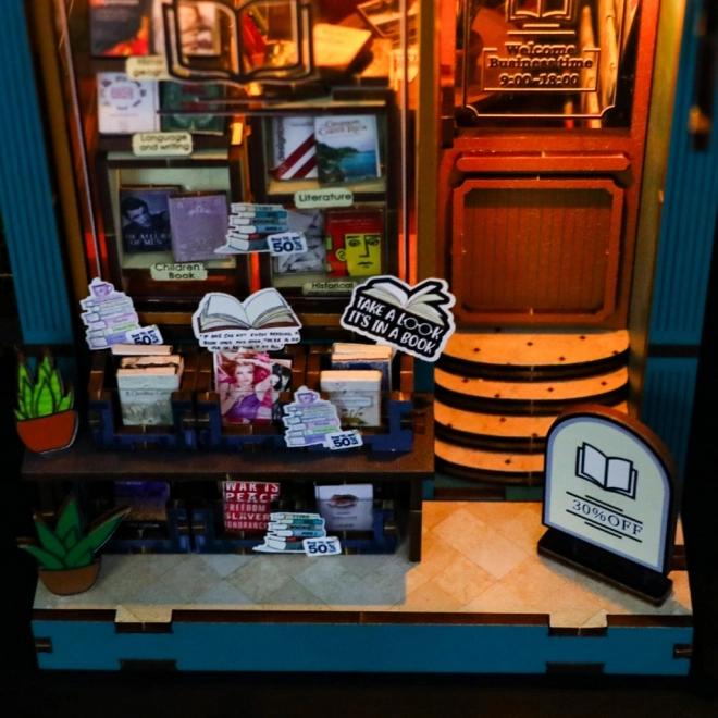 Buchstütze Bücherladen der Seele – Bausatz für Kinder