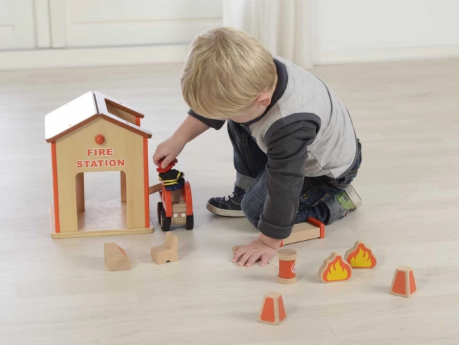 Mini-Feuerwache aus Holz von Masterkidz