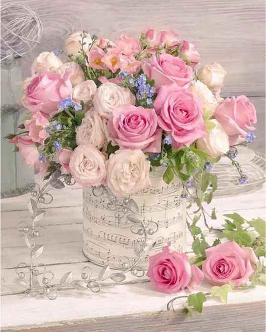 Diamantmalerei Blumenstrauß Rosen