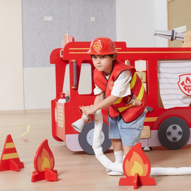 Viga Feuerwehrmann Spielset mit Helm und Accessoires