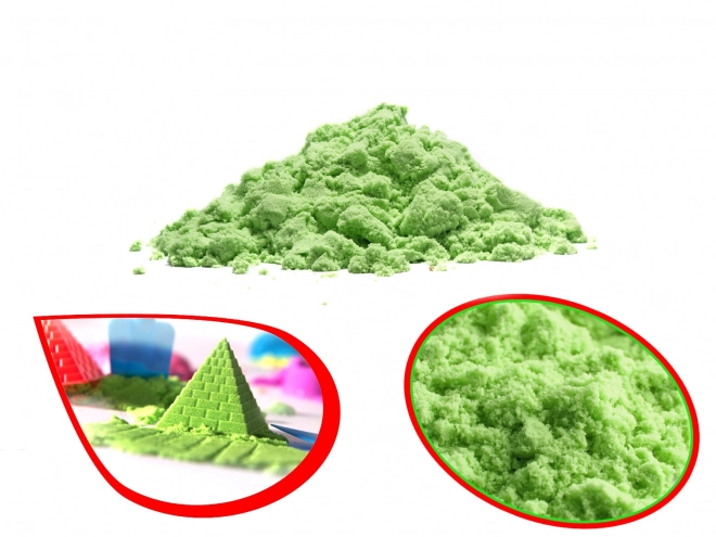 Grüner kinetischer Sand im Beutel 1kg – Grün