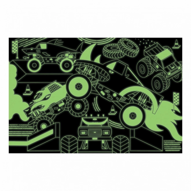 Leuchtendes Monster-Truck-Puzzle 100 Teile