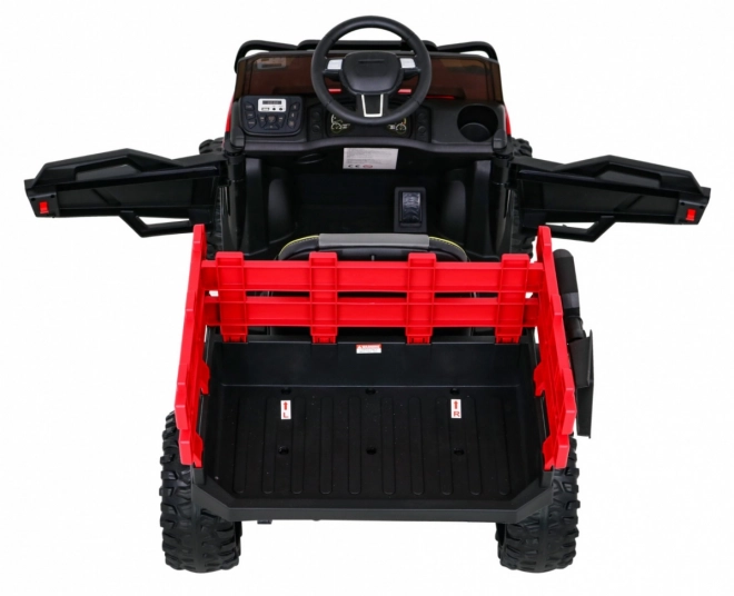 Kinder Bauernhof-Pick-up rot + Fernbedienung + Gepäckwagen + Schaufel + EVA + MP3 LED