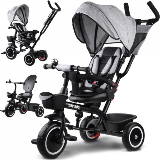 Kinder-Dreirad 3-in-1 mit drehbarem Sitz und Sonnendach TINY BIKE – Drehbar