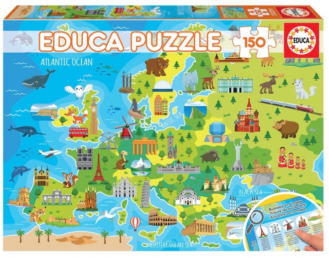 Educa Puzzle Karte Europas 150 Teile