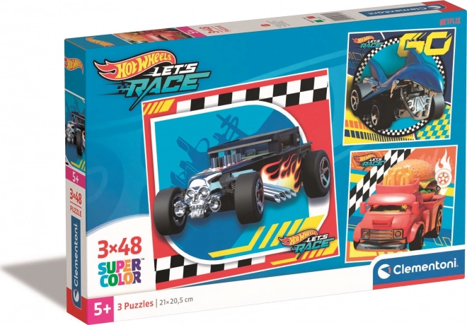 Clementoni Hot Wheels Puzzle 3er-Set