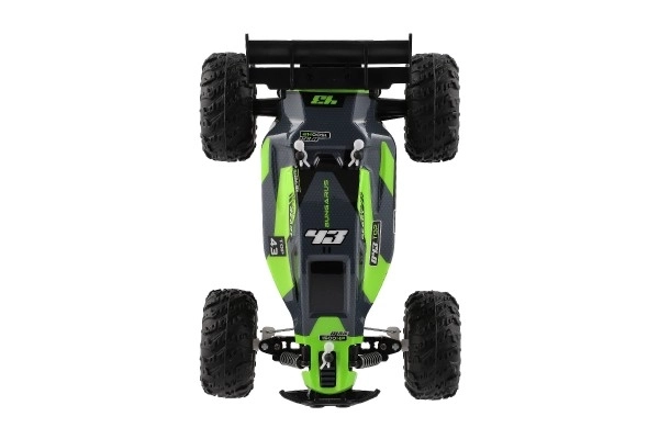 Auto RC Buggy Geschwindigkeit 2,4GHz Kunststoff 25cm auf Batterie in Box 31x14x18cm – Grün