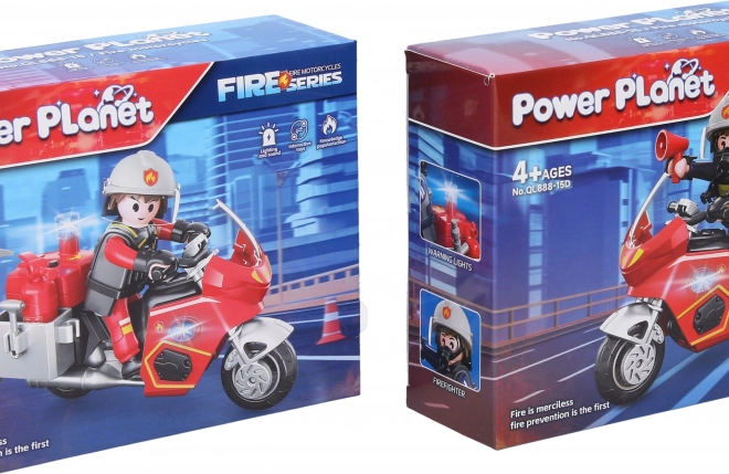 Figur Feuerwehrmann Auf Motorrad Bausatz