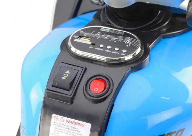 Blauer Kindermotorrad