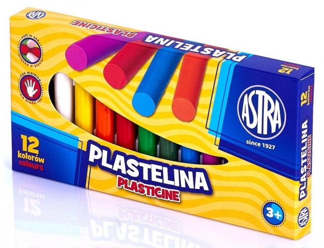Farbenfrohe Astra Plastilin-Knetmasse 12x13g