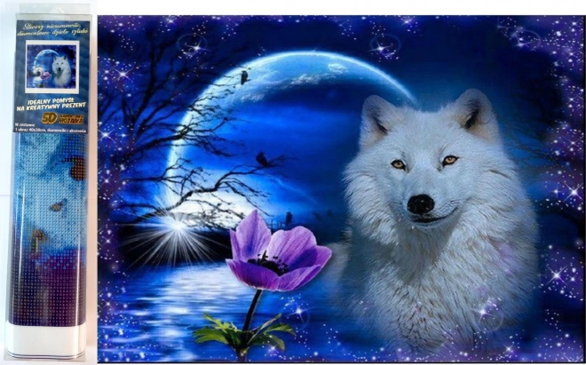 Diamantmalerei Wolfblume 30x40 cm