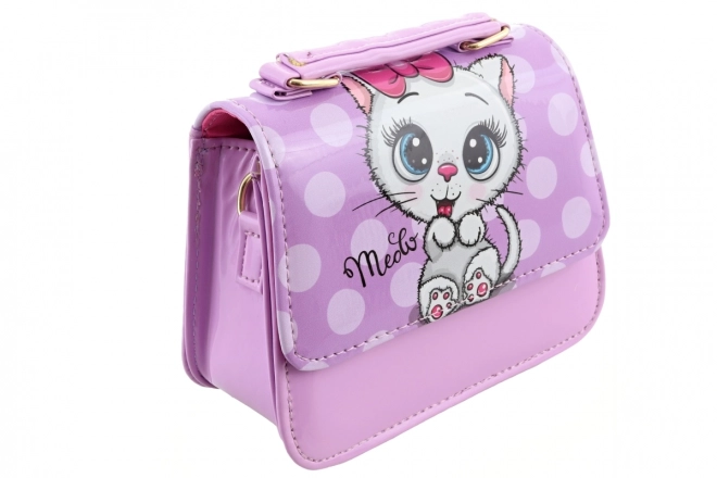 Bunte Handtasche mit Katzenmotiv