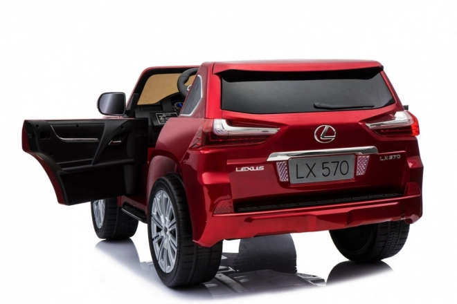 Lexus LX570 Lackiertes Auto für 2 Kinder Rot + Fernbedienung + EVA Räder + MP3 LED Radio