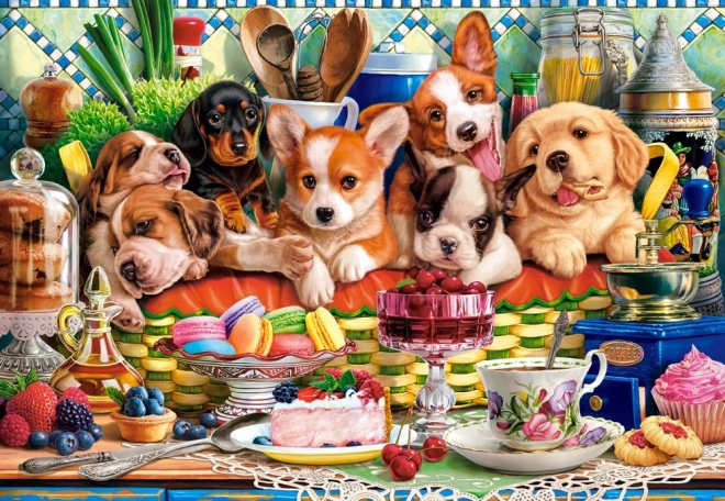 Puzzles 1000 Teile Welpen Dessert