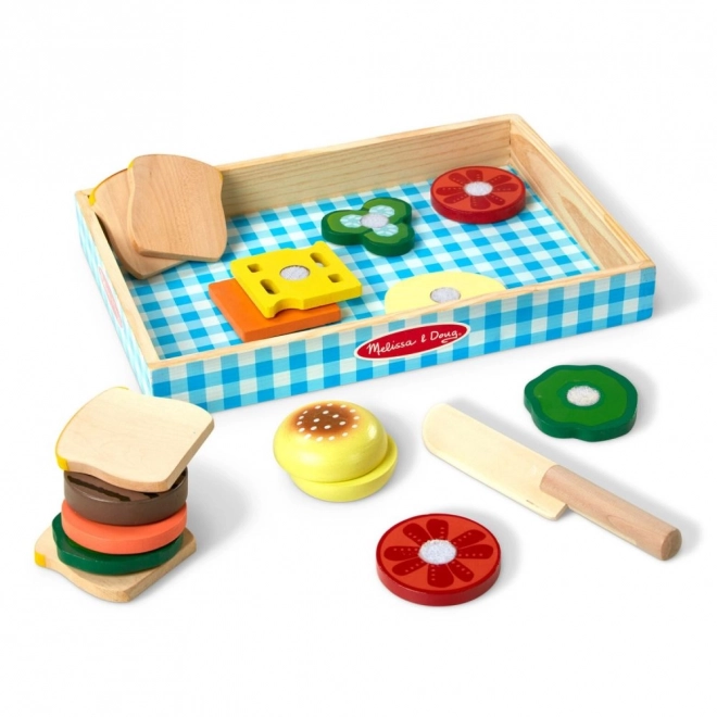 Frühstücksset Holz Sandwich-Maker