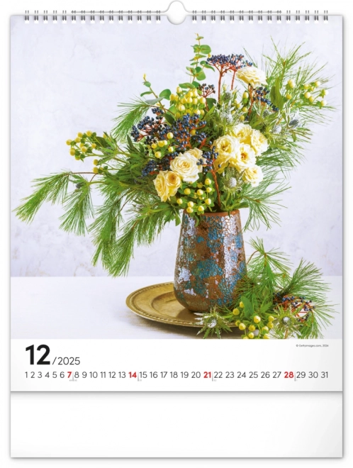 Notique Wandkalender Blumen 2025