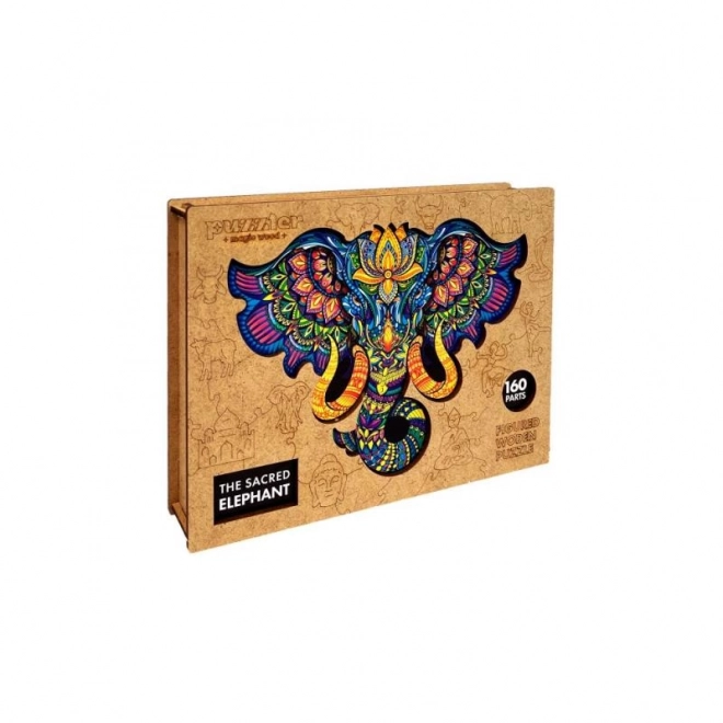 Buntes Holzpuzzle Heiliger Elefant