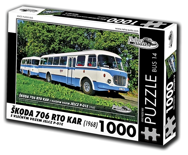 Retro-Auta Puzzle Bus Škoda 706 RTO KAR (1968) 1000 Teile