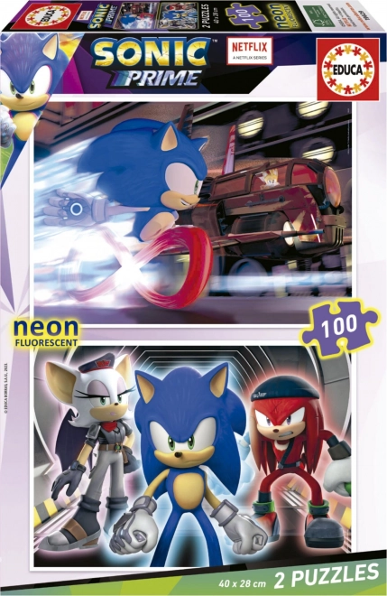 Leuchtpuzzle SONIC PRIME 2x100 Teile