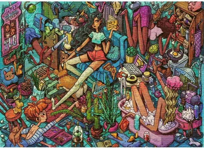 Puzzle Mitbewohner im Haushalt 1000 Teile