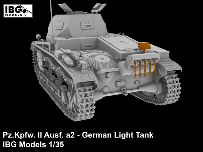 Plastikmodell Deutscher Leichter Panzer Pz.Kpfw II Ausf. a2 1/35