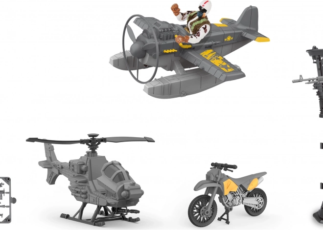 Militärspielset mit Flugzeug