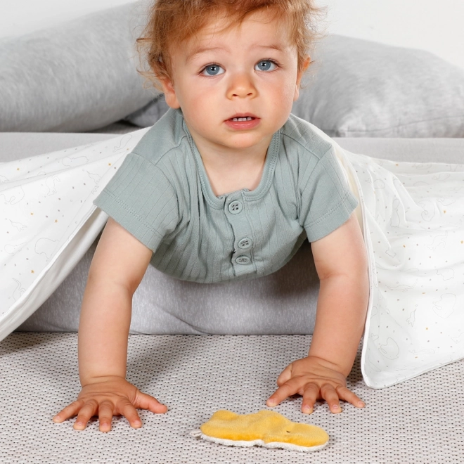 Weiche Babydecke mit Rasselnilpferd von FehnNatur