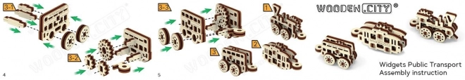 Holz-3D-Puzzle Öffentliche Verkehrsmittel