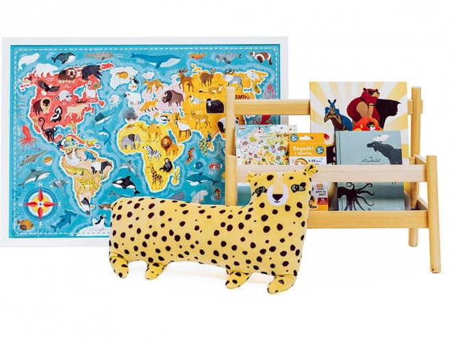 Puzzle 60 Teile Puzzlove - Weltkarte Tiere
