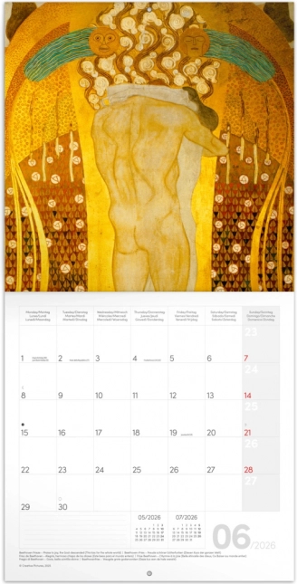 Notizkalender mit Bildern von Gustav Klimt 2026