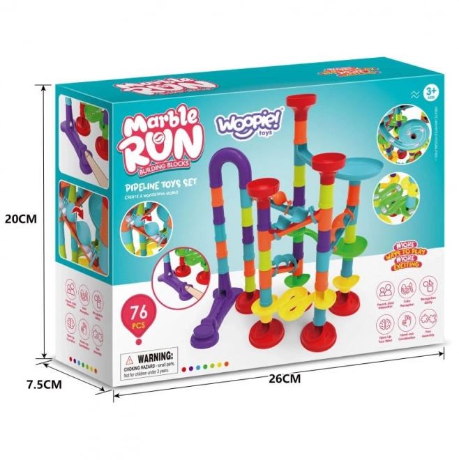 Woopie spiralen-kugelbahn set 76 teile