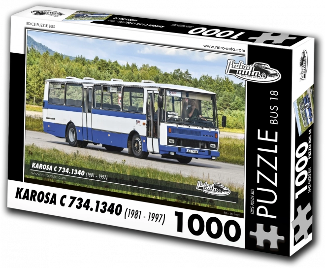 Retro-Auta Puzzle Bus Karosa C 734