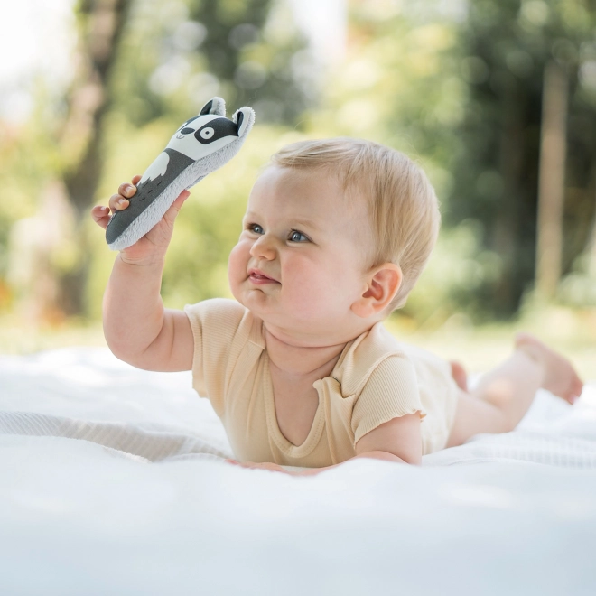 Ababu Kinderwagen-Spielzeug Rassel Dachs