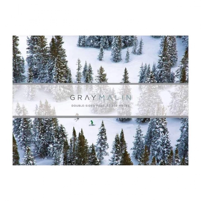 Galison Oboustranniges Puzzle Schneeszene Gray Malin