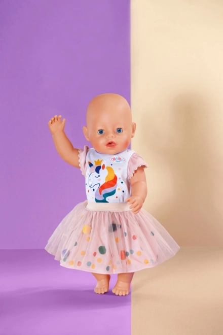 Baby Born Einhorn Tutu Kleidchen für Puppen